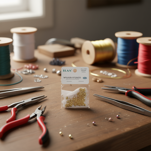 Fermaglio per orecchini Ilan 4x10mm colore oro 100 pezzi - Product Image 3