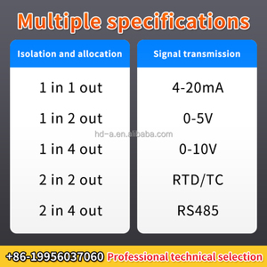 Ip65 0-10V Rs485 Signal Wandler RTD TC Temperatur signal Isolator Thermo element K S B J N T E bis 4-20MA Temperatur isolator - Product Image 4