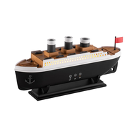Diffuseur d'huiles essentielles de bateau dynamique de méduse Télécommande humidificateur d'aromathérapie Lumières LED 7 couleurs 2 Modes de brume pour la maison