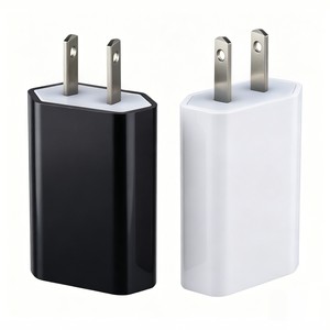 Tête de charge USB 5V1A avec port USB A pour téléphone portable et petits appareils électroménagers, blanc et noir - Product Image 3