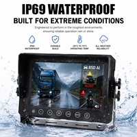 Système de caméra de recul HD 2MP pour camion avec détection d'angle mort par IA et moniteur DVR IPS étanche de 7 pouces BSD