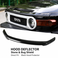 Pare-soleil avant à ajustement direct pour Toyota FJ Cruiser, en plastique PC noir brillant, protection de capot, déflecteur aérodynamique anti-pierres et insectes