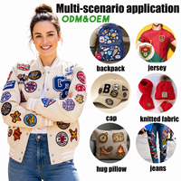 Patchs brodés de Noël, autocollants pour vêtements DIY, patchs en chenille 3D en relief, à thermocoller ou à coudre, étiquettes personnalisées à presser à chaud