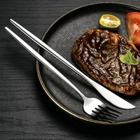 Ensemble de couverts de luxe en acier inoxydable doré, couteau à steak, fourchette, cuillère, vaisselle de table pour mariage, banquet, cadeau, vente en gros