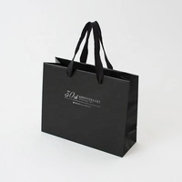 Sacs en Papier d'Art Personnalisés de Luxe avec Logo Imprimé Noir et Rose pour Vêtements et Cadeaux