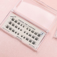 2025 paresseux fille vaporeux pré-collés cluster cils auto-adhésif sans colle imperméable moelleux cils marque privée pas de colle