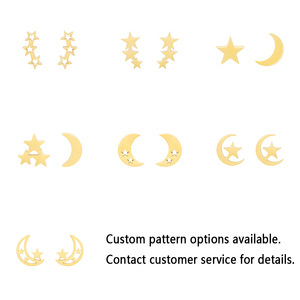 Rushed Sparkling Golden Starburst Stainless Steel <strong>Earrings</strong> for Women Girls - Product Image 6