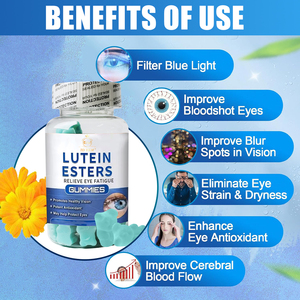Private Label Ésteres Luteína Gomas Aliviar Eye Fadiga Filtro Blue Light & Melhorar a Visão Suplemento Dietético - Product Image 2