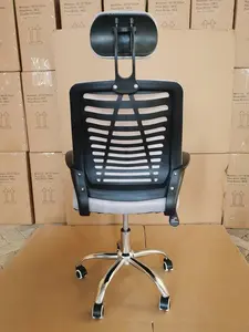 Chaise de bureau visiteur ergonomique moderne à dossier haut en tissu maillé, réglable en hauteur, fabriquée en Chine, à prix abordable - Product Image 6