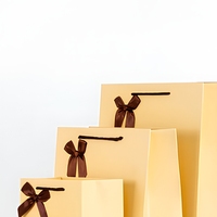 Sacs cadeaux en papier couché personnalisés avec poignées et nœuds en ruban pour le shopping et l'emballage – Offre Spéciale