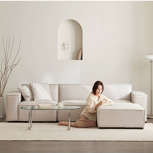 Canapé moderne <span class=keywords><strong>en</strong></span> forme de L, canapé d'angle, canapé modulaire, canapé <span class=keywords><strong>en</strong></span> tissu velours pour le salon - Product Image 4