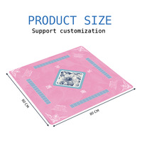 Tapis de Mahjong Moderne Peint à la Main, Antidérapant et Anti-bruit, Tapis de Table en Flanelle Antidérapant pour Table de Jeu