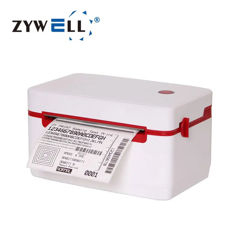 Zywell zy909 impressora térmica usb 4x6 envio, impressor de etiquetas endereço inkless desktop, impressora waylei