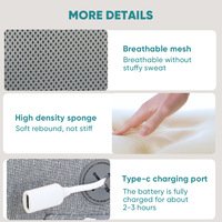 Coussin de massage électrique Shiatsu 3D à pétrissage profond, conception ergonomique pour la relaxation musculaire de la taille, la récupération et les soins quotidiens