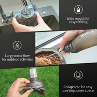 Bouteille d'eau souple pliable en TPU 250ML/500ML, gourde d'hydratation réutilisable pour la randonnée, la course à pied, le cyclisme, le marathon