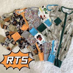 대나무 잠옷 배송 준비 어린이 제조업체 맞춤형 아기 장난 꾸러기 잠옷 어린이 의류 대나무 의류 - Product Image 1