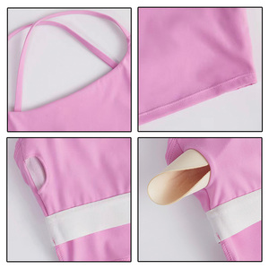 Soutien-gorge de sport personnalisé pour <span class=keywords><strong>femme</strong></span>, doux, confortable, compressif, léger, respirant, extensible, à séchage rapide, push-up, pour la gym et le fitness - Product Image 2