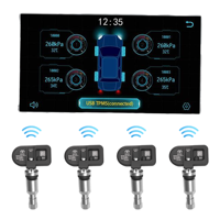Systèmes de surveillance de la pression des pneus de voiture, TPMS interne Bluetooth avec 4 capteurs, pression et température en temps réel pour berline, SUV, camion