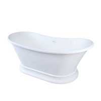 Baignoire ovale moderne en pierre acrylique personnalisée, livraison gratuite