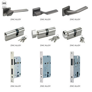 أسطوانة قفل مخصصة من النيكل الأسود بمقبض 70 أسطوانة من النحاس الأصفر بقشرة الزنك - Product Image 5