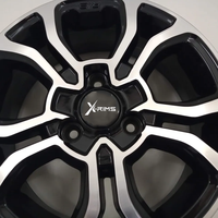 Jantes en alliage X-RIMS 14x4.5 3x100 5 branches en maille noir brillant avec face usinée ET37 pour Daihatsu Hijet