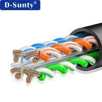 Kabel Patch Cat 6A Rj45 Hitam 1m 2m 3m 5m 10m Tembaga Murni Berpelindung FTP Cat6A Kabel Patch Cat 6 8P8C Kabel Ethernet untuk Komputer