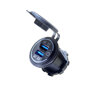 Kewig tùy chỉnh kép <span class=keywords><strong>USB</strong></span> sạc nhanh xe hơi/Biển sạc với công tắc cảm ứng 12-24V điện áp giám sát ổ cắm điện - Product Image 5