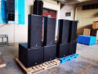 Sistema de megafonía, altavoz de 12 pulgadas con subwoofer, matriz de línea de alimentación, altavoces de matriz de línea activa