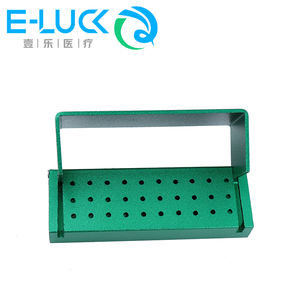 Instrumen implan gigi pembersihan autoklaf kotak logam Manual kecepatan tinggi/rendah disinfeksi Bur 30 lubang pemegang <span class=keywords><strong>Burs</strong></span> - Product Image 5