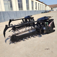 Zanjadora de Cadena Montada en Tractor Accionada por PTO, Máquina Agrícola para Excavación de Zanjas y Fertilización de Huertos