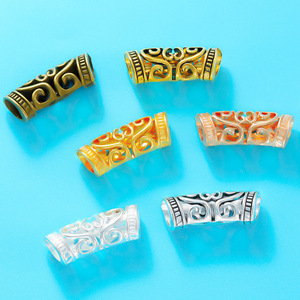 Pièces décoratives en métal plaqué or et argent antique, accessoires de coiffure pour tresses d'enfants - Product Image 4