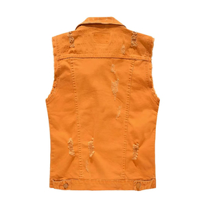 Chaleco Vaquero Casual Sin Mangas para Hombre, Modelo 2026, Más Vendido, con Bolsillos Delanteros, Relleno de Algodón, para Invierno, MOQ Bajo - Product Image 2