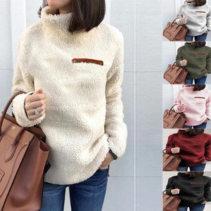 Fontes De Fornecimento De Comércio Exterior 2024 Outono Camisola Nova Europeia e Americana Moda Zipper Camisa Base De Pescoço Alto ys80968 - Product Image 1