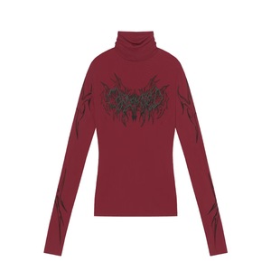 Camicia Vintage Personalizzata Stile Street Wear Hip Hop, Maniche Lunghe, Colletto Alto, Stampa Anni '90 Grunge, Alta Qualità - Product Image 3