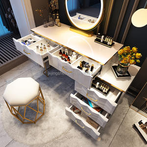 Coiffeuse de maquillage pour chambre à coucher avec miroir éclairé - Product Image 3