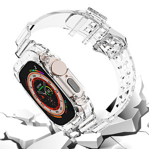 Boîtier de <span class=keywords><strong>bracelet</strong></span> de montre en TPU sport <span class=keywords><strong>transparent</strong></span> pour IWatch Series Ultra 49mm 46 45 44 42 41 mm <span class=keywords><strong>Bracelet</strong></span> de couverture de ceinture <span class=keywords><strong>transparent</strong></span> pour <span class=keywords><strong>Apple</strong></span> <span class=keywords><strong>Watch</strong></span> - Product Image 5