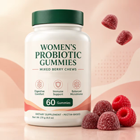 Gummies probiotiques pour femmes favorisant l'équilibre de la microbiote vaginale, pour la santé féminine, 60 unités, ODM/OEM, HALAL