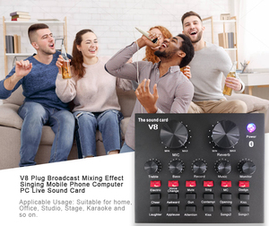 <span class=keywords><strong>Carte</strong></span> <span class=keywords><strong>son</strong></span> <span class=keywords><strong>externe</strong></span> USB GAX-V8 pour ordinateur mobile, interface audio avec Bluetooth - Product Image 6