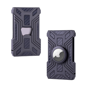 Portefeuille minimaliste unisexe anti-vol avec blocage RFID en alliage d'aluminium et fibre de carbone avec logo personnalisé - Product Image 1