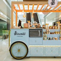 Kiosque de vente au détail personnalisé pour la vente de gâteaux sucrés, de sandwichs et de beignets