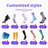 Chaussettes de football antidérapantes premium, rembourrées, à fond épais en tissu éponge, personnalisables en gros, pour hommes et jeunes, décontractées, sportives, en nylon, pour l'été