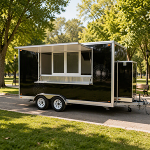 Nouvelle remorque alimentaire mobile avec cuisine complète Pizza Café Camper Van Ice Cream Hot Dog Food <span class=keywords><strong>Truck</strong></span> 24 pieds BBQ Cart entièrement équipé - Product Image 1