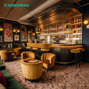 Contemporary wood top booth Fabric upholstered <b>restaurant</b> Design for dining area <b>Restaurant</b> booth <b>set</b> - Product Image 4