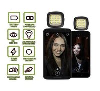 Mini lampe torche LED portable pour smartphone, 16 LED, fonction de synchronisation de déclenchement pour selfie