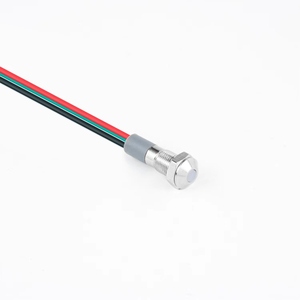 โคมไฟนำร่องสัญญาณ IP67กันน้ำ6มม. ไฟแสดงสถานะ LED โลหะ3V <span class=keywords><strong>6V</strong></span> 12V 24V 36V 48V 110V 220V