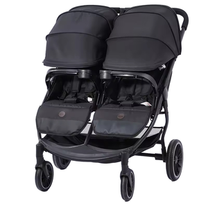 Kidilo LB100 Black Double Twin Luxury Baby Stroller Venta al por mayor Poussette Coche De Bebe Pram Set para niños - Product Image 1