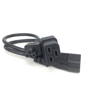 IEC 320 C14ชายไป C19 C5ปลั๊กพ่วงสายไฟหญิง Y แยกสายไฟ1ถึง2สายไฟ0.3ม. - Product Image 3