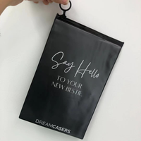 Sac à fermeture éclair personnalisé avec logo pour boucles d'oreilles et colliers, sac en PVC transparent pour bijoux et cosmétiques