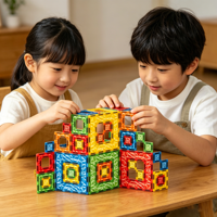 Tuiles magnétiques à effet d'ondulation d'eau pour la décompression, blocs de construction 3D DIY, jouets sensoriels éducatifs, jouets anti-stress, cadeau pour développer la motricité fine des enfants