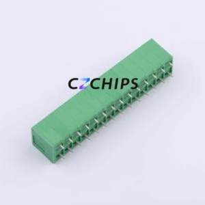 DB241V-5.0-14P-GN Spring Terminal Block Through hole Component (THT),P=5mm Connector 1x14P 7.62mm Green 14P - Product Image 2